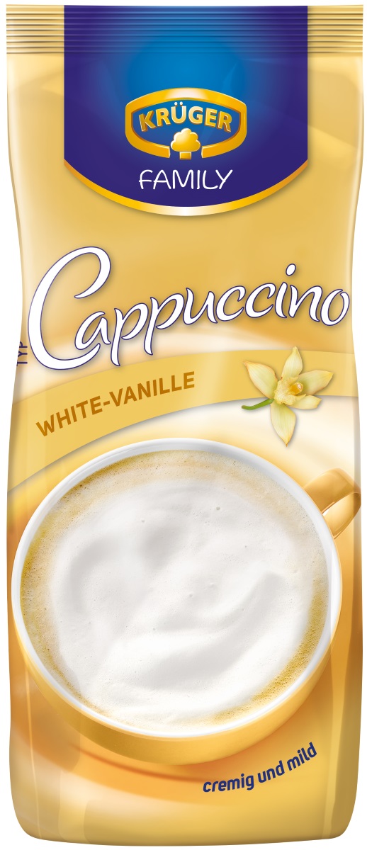 Krüger Family Cappuccino White-Vanille im Nachfüllbeutel 500G