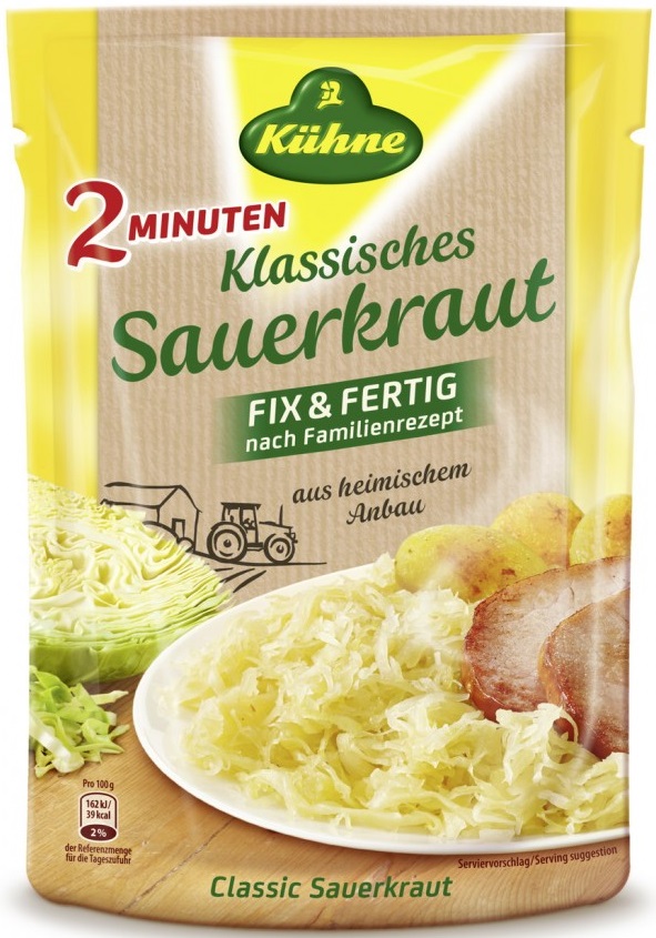 Kühne 2 Minuten Klassisches Sauerkraut Fix & Fertig 400G