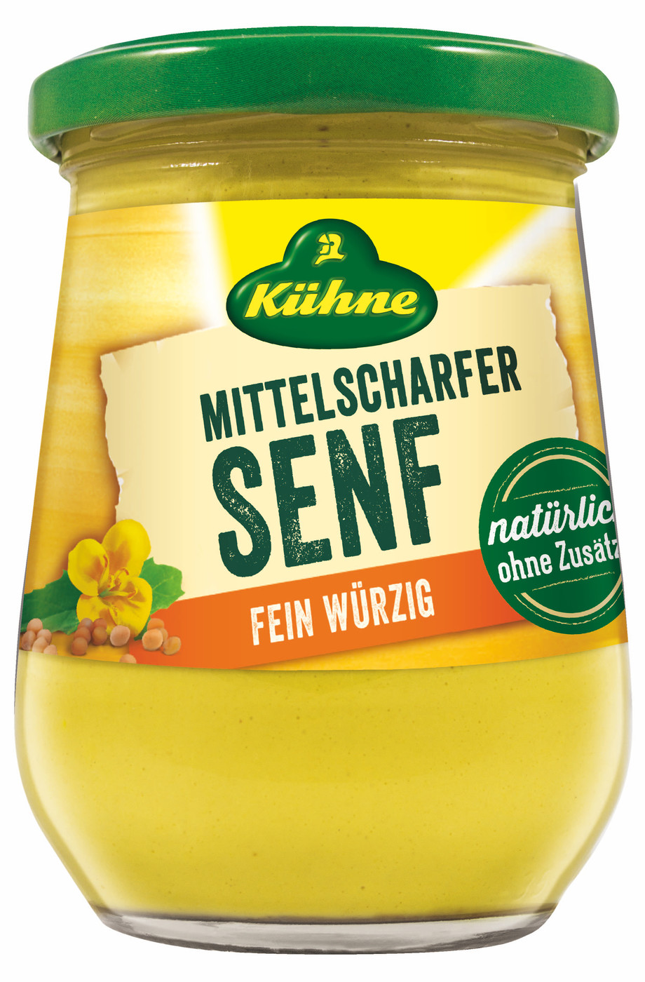 Kühne Senf mittelscharf im Glas 250ML