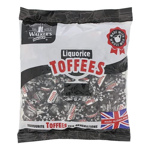 LIQUORICE TOFFEES - WEICHE LAKRITZ BONBONS - 750GR - BY WALKERS 1894