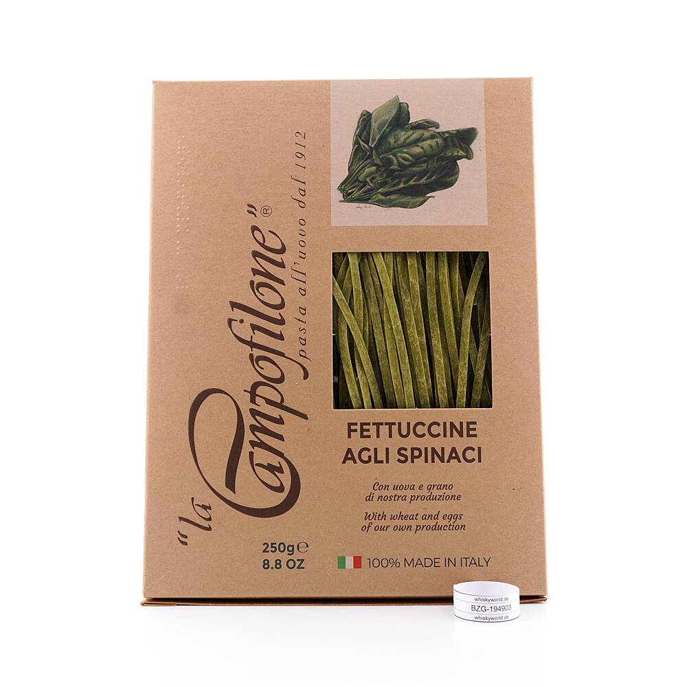 La Campofilone Fettuccine Eiernudeln mit Spinat 250 g La Campofilone Fettuccine Eiernudeln mit Spinat 250 g