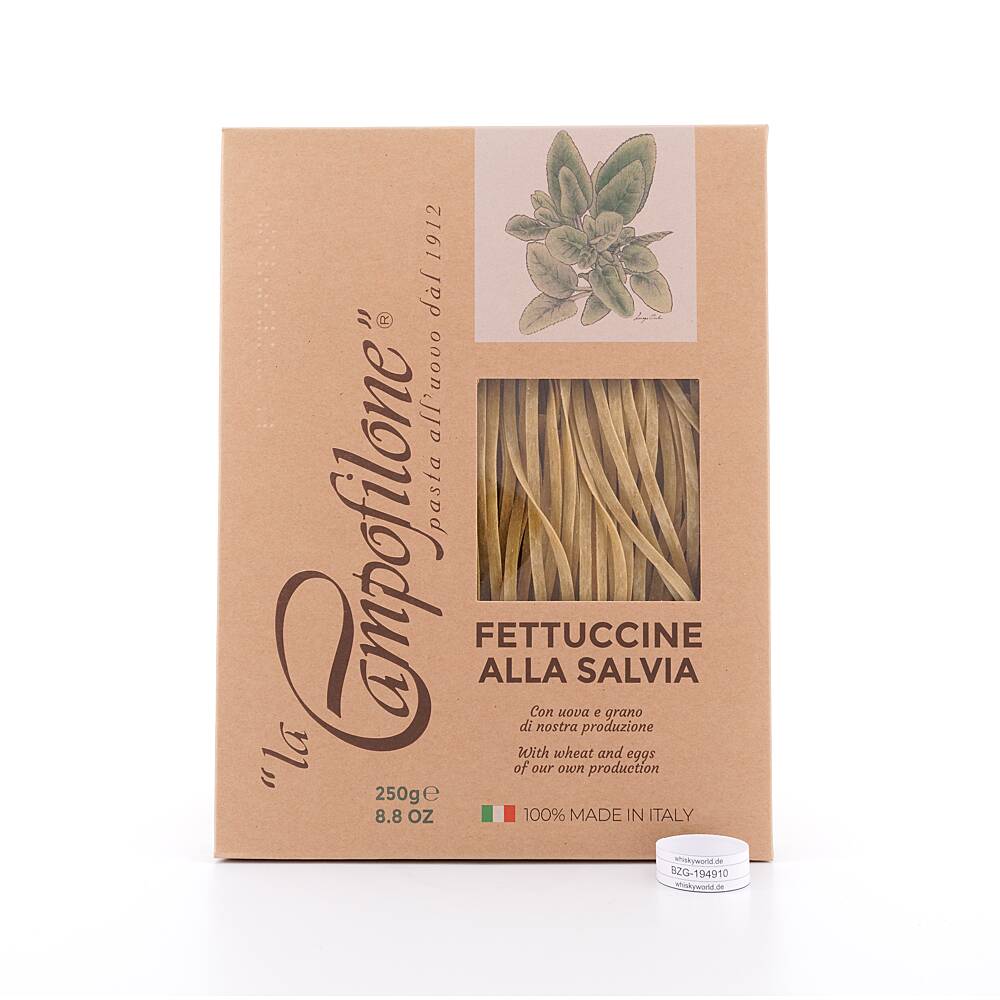 La Campofilone Fettucine Eiernudeln mit Salbei 250 g La Campofilone Fettucine Eiernudeln mit Salbei 250 g
