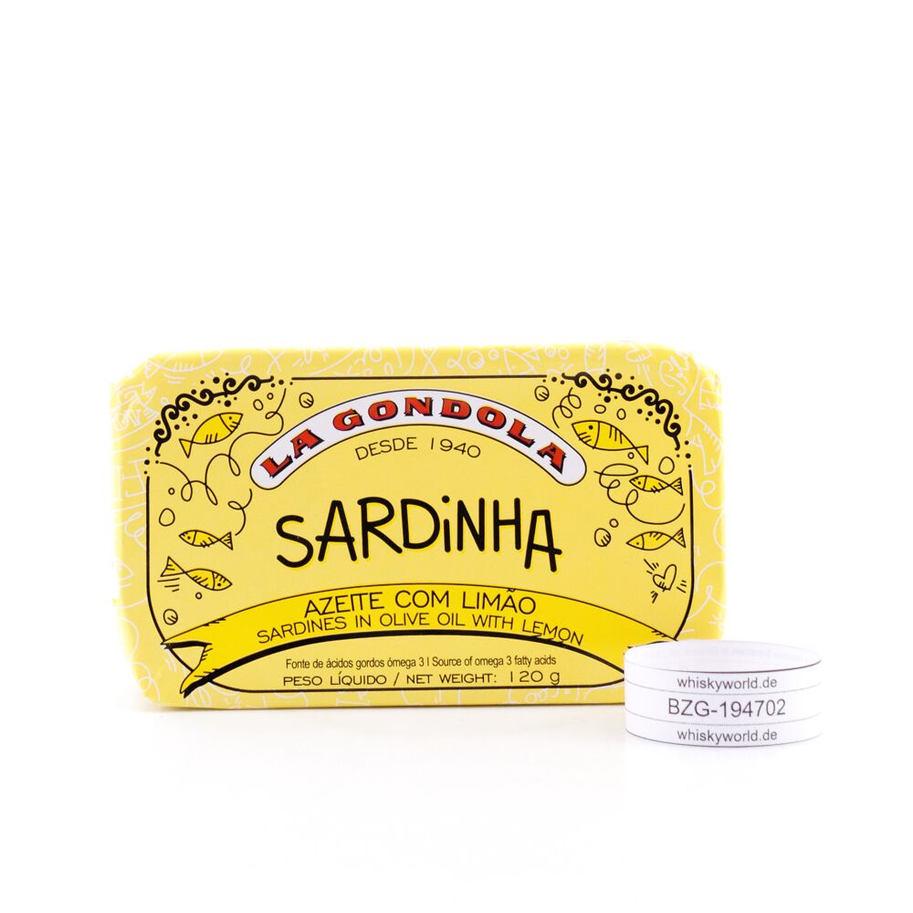 La Gondola Sardinen in Olivenöl mit Zitrone 125g 85 g
