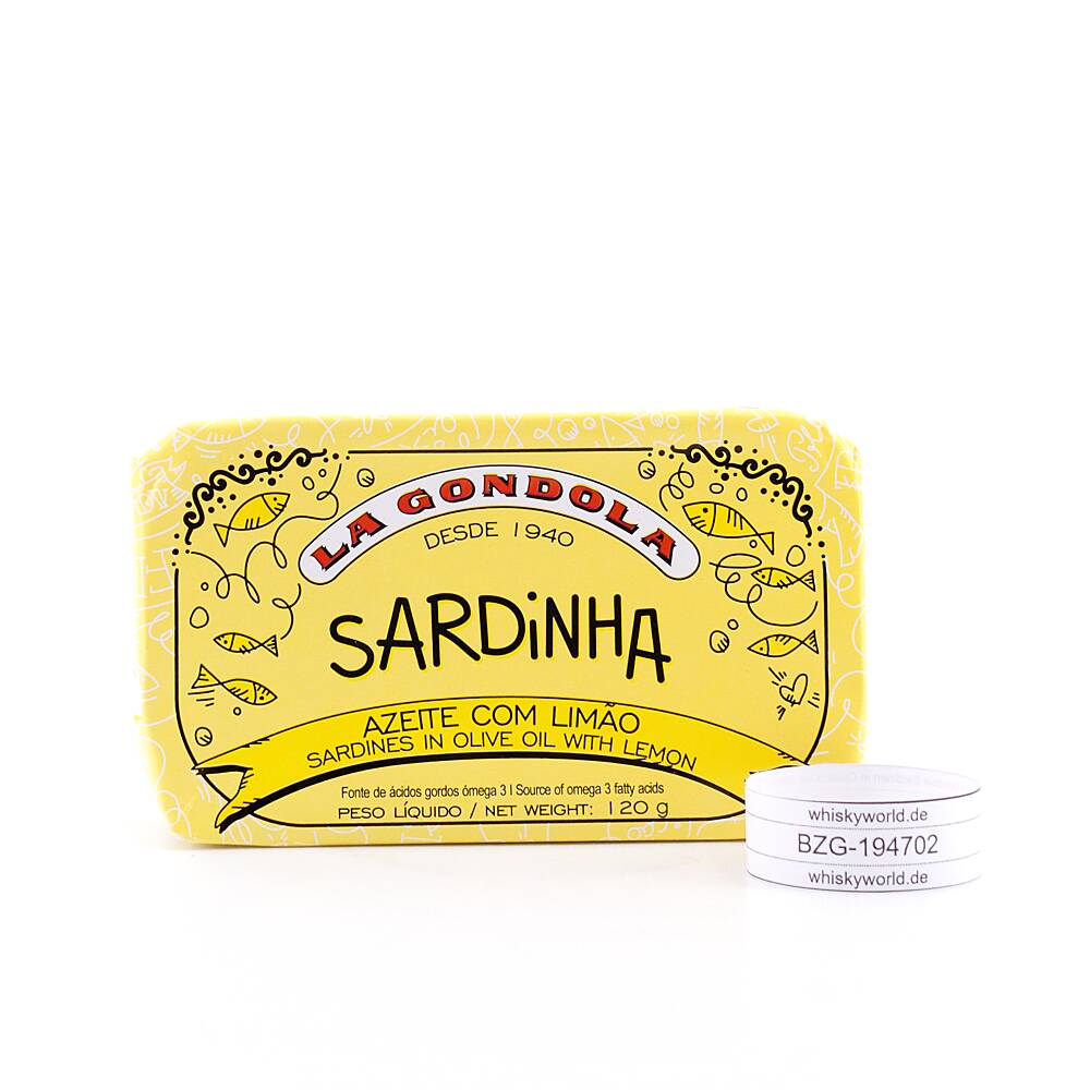 La Gondola Sardinen in Olivenöl mit Zitrone 125g 85 g La Gondola Sardinen in Olivenöl mit Zitrone 125g 85 g