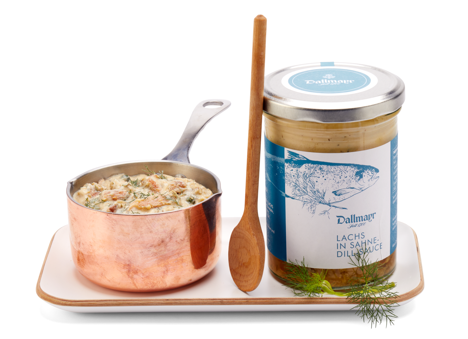 Lachs in Sahne-Dill-Sauce Lachs in Sahne-Dill-Sauce von Alois Dallmayr KG