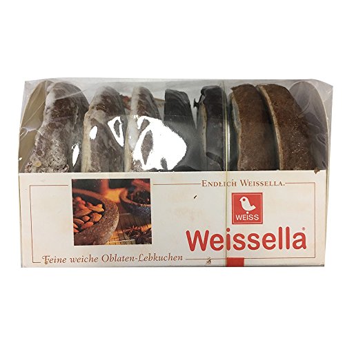Lambertz Weisella Feine weiche Oblaten-Lebkuchen mit Nüssen und Kernen 3-fach sortiert in verschiedenen Variationen (200g Packung)