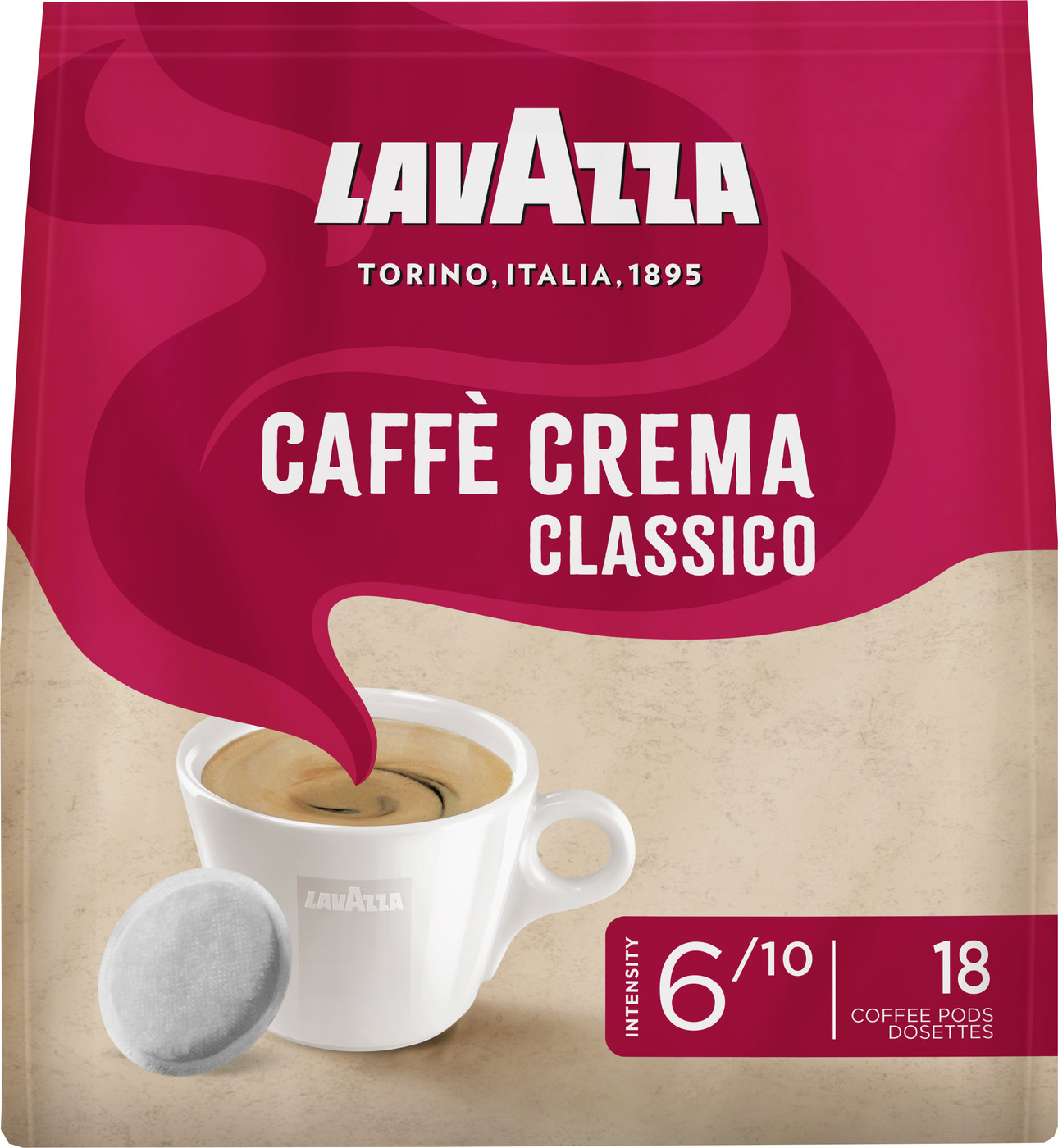 Lavazza Caffe Crema Classico Kaffeepads 18ST 125G
