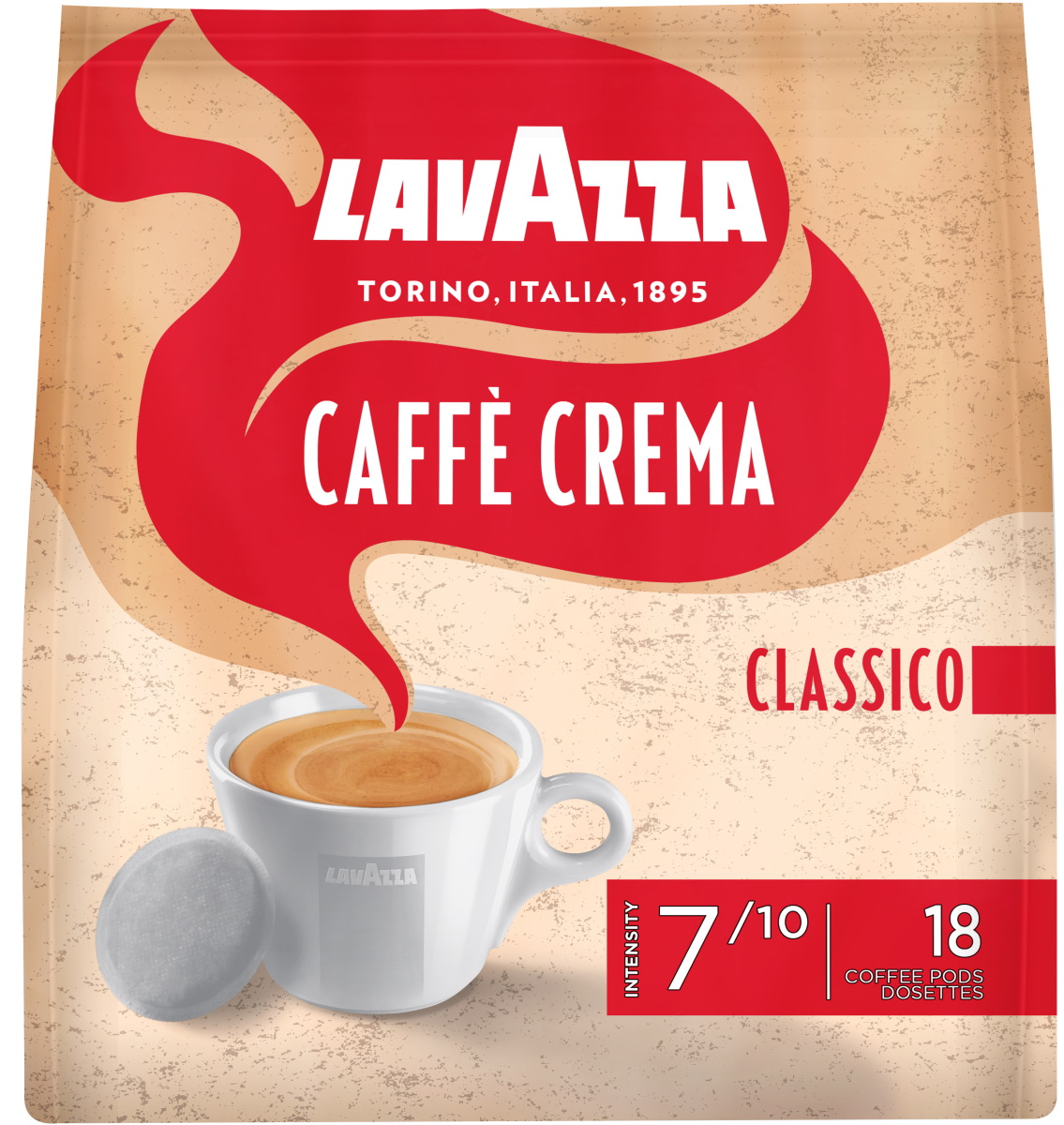 Lavazza Caffe Crema Classico Kaffeepads 18ST 125G Lavazza Caffe Crema Classico Kaffeepads 18ST 125G