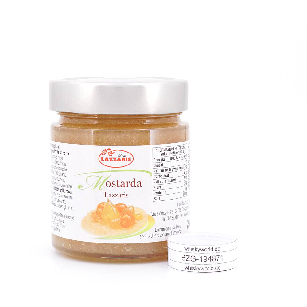 Lazzaris Mostarda Veneta mit kandierten Früchten 250 g Lazzaris Mostarda Veneta mit kandierten Früchten 250 g