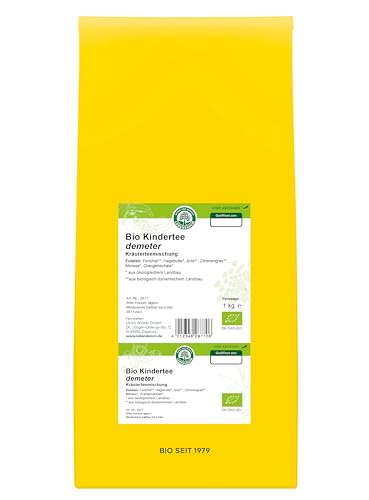 LEBENSBAUM Bio Kinder Kräutertee, Kräuterteemischung lose, Bio Tee mit Melisse, Pfefferminze, Fenchel, Anis & Hagebutte, ausgewogen aromatisch, 1 kg von Lebensbaum