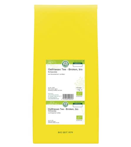 LEBENSBAUM Bio Ostfriesenteemischung Broken Schwarztee, Ostfriesen Tee lose, schwarzer Tee bio, kräftig malzig, 1 kg von Lebensbaum