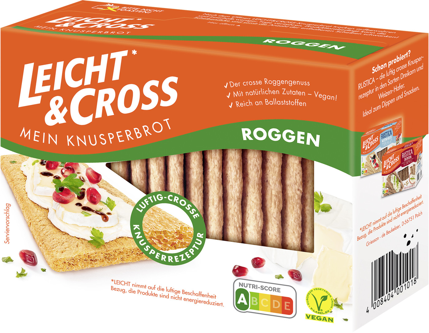 Leicht & Cross Mein Knusperbrot Roggen 125G Leicht & Cross Mein Knusperbrot Roggen 125G