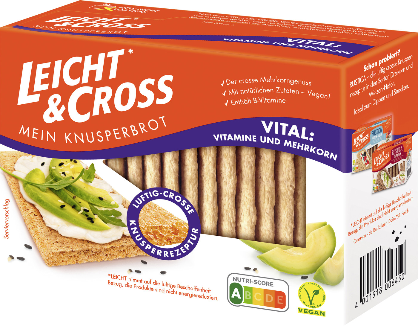 Leicht & Cross Mein Knusperbrot Vital 125G Leicht & Cross Mein Knusperbrot Vital 125G