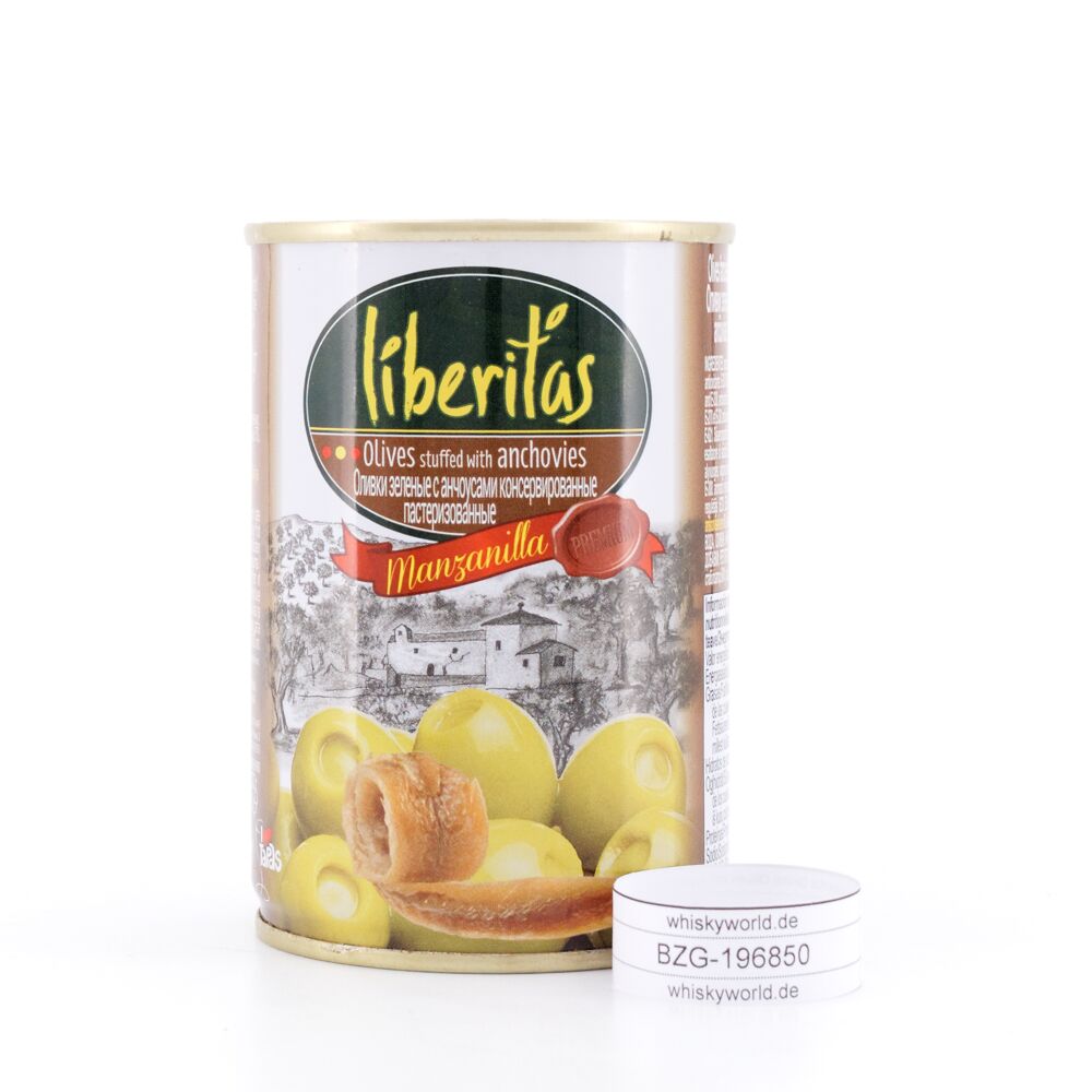 Liberitas Grüne Oliven gefüllt mit Anchovis 280 g