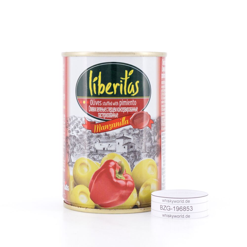 Liberitas Grüne Oliven gefüllt mit rotem Paprika 280 g