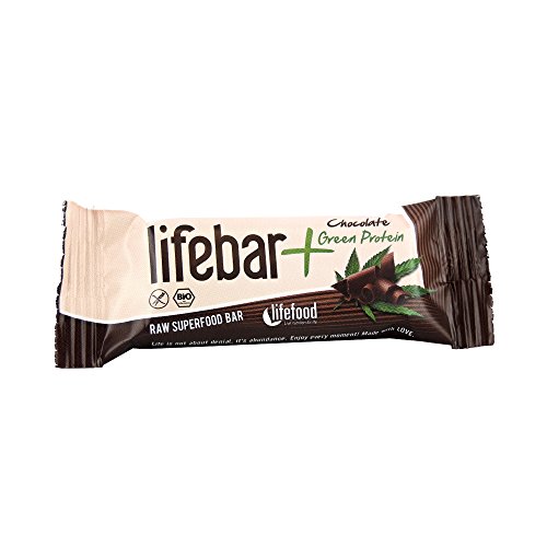 Lifebar - Organic Raw Chocolate & Green Protein Energy Bar - 47g (Case of 15)