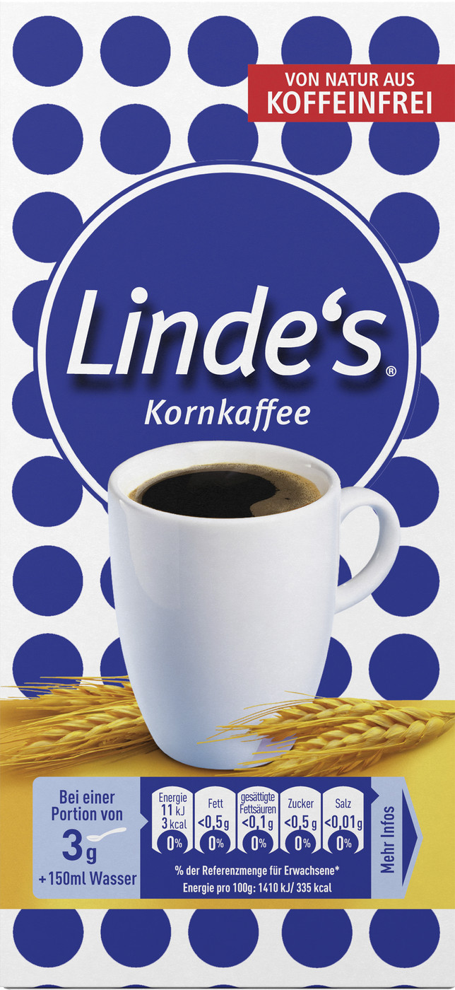 Linde's Kornkaffee mit Zichorie 500G Linde's Kornkaffee mit Zichorie 500G