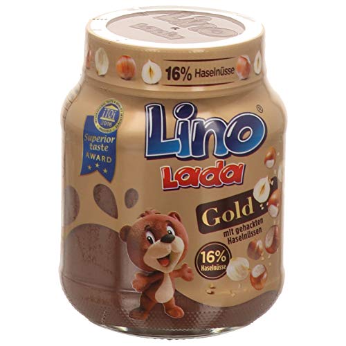 Lino Lada GOLD Brotaufstrich mit 16% gehackten Haselnüssen 350g Glas, Podravka, Lino