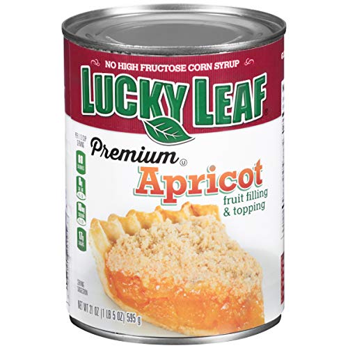 Lucky Leaf Pie Filling & Topping 21oz Can (Pack of 4) (Premium Apricot) by Lucky Leaf