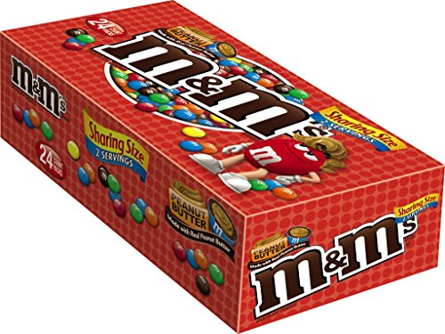 M&M'S Peanut Butter Chocolate Candy Sharing Size 2.83-Ounce Pouch 24-Count Box M&M'S Peanut Butter Chocolate Candy Sharing Size 2.83-Ounce Pouch 24-Count Box