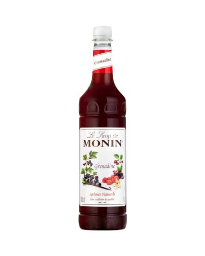 MONIN Premium Grenadine Sirup 1L für Cocktails und Mocktails Veganfreundlich Allergenfrei 100% natürliche Aromen und Farbstoffe von MONIN