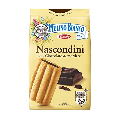 MULINO BIANCO - Biscuits Italiens Nascondini - Biscuits Sablés au Chocolat Croquant - Sachet de 330 g