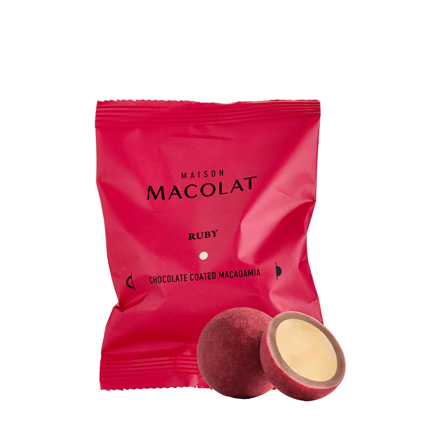Macolat Macadamia Nüsse mit Ruby Schokolade