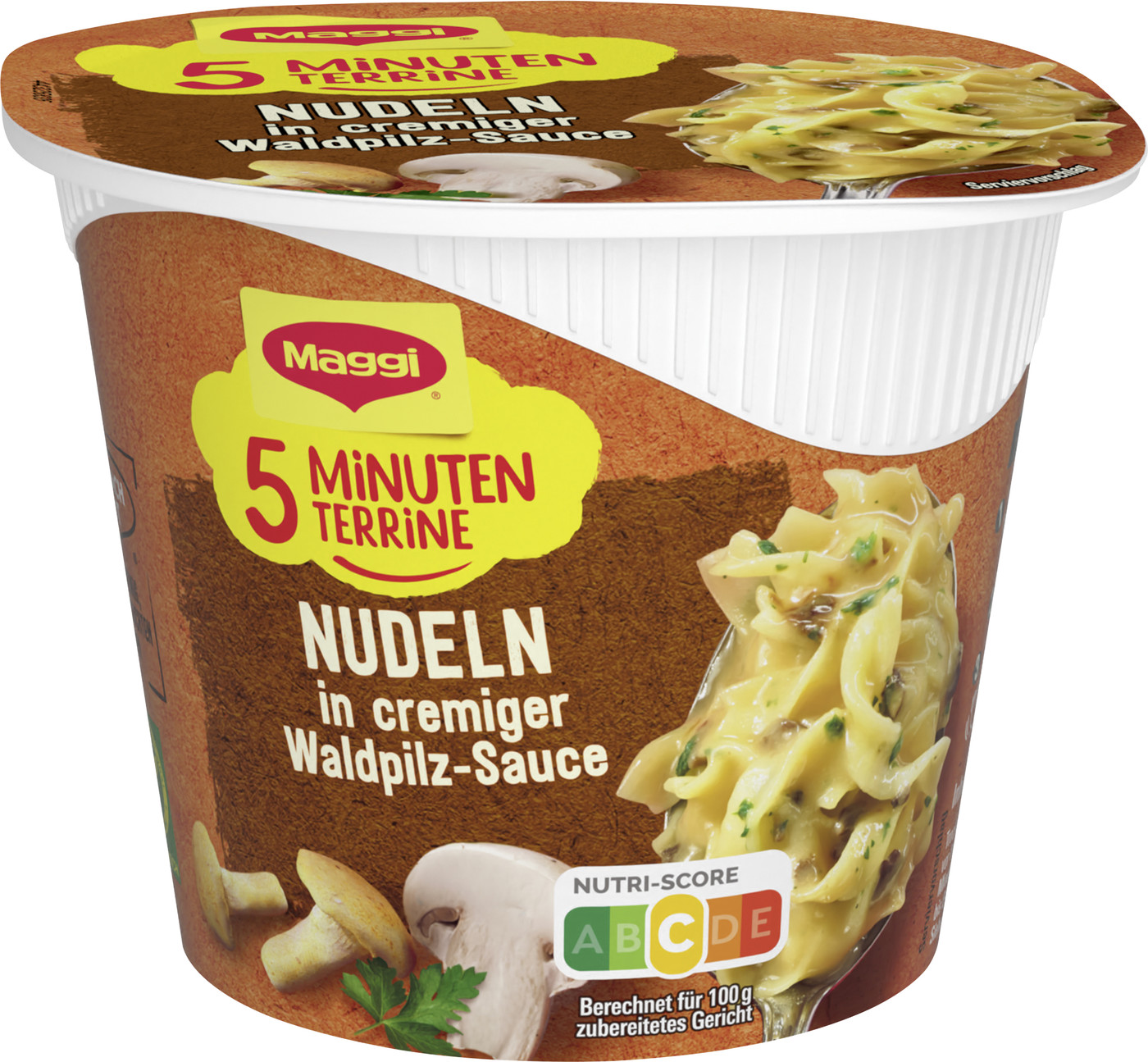 Maggi 5 Minuten Terrine Nudeln in Cremiger Waldpilz-Sauce 56G