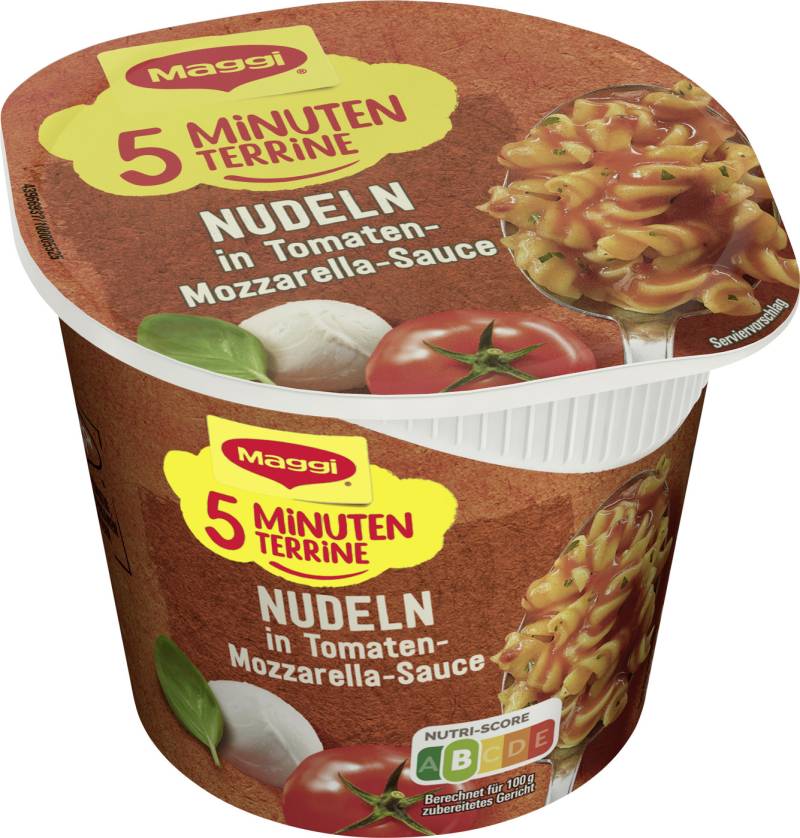 Maggi 5 Minuten Terrine Nudeln in Tomaten-Mozzarella-Sauce 55G