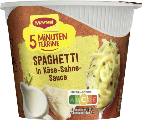 Maggi 5 Minuten Terrine Spaghetti in Käse-Sahne-Sauce 62G