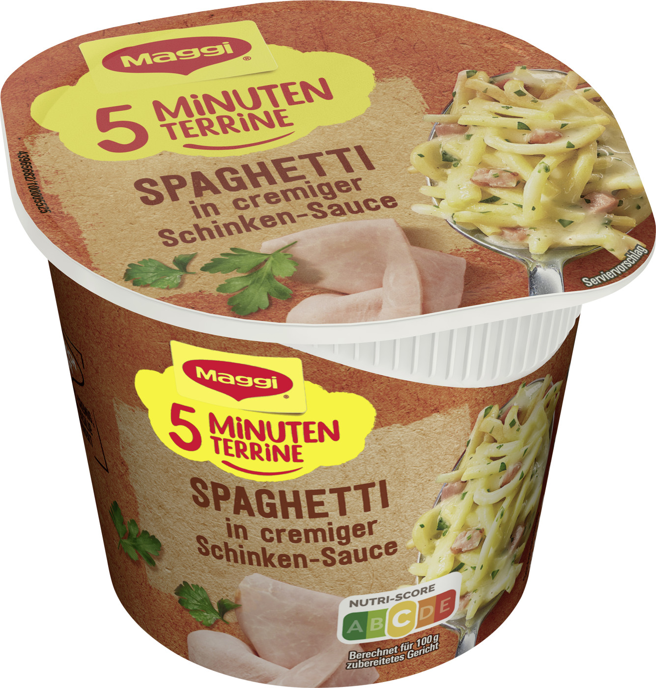 Maggi 5 Minuten Terrine Spaghetti in cremiger Schinkensauce 64G