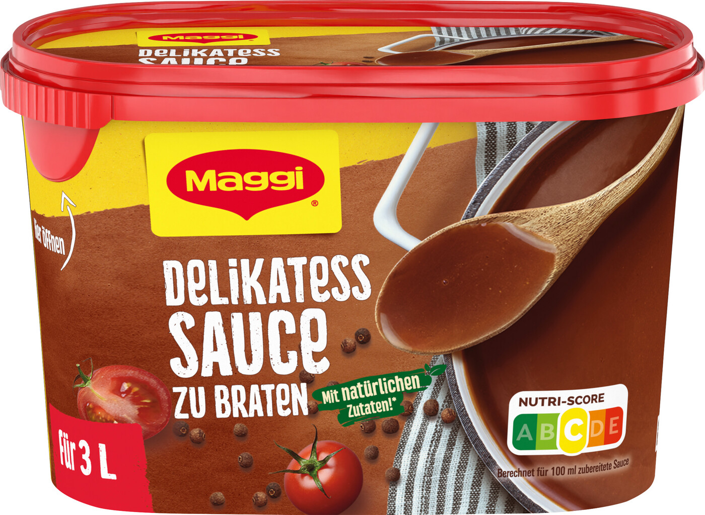 Maggi Delikatess Sauce zu Braten ergibt 3L