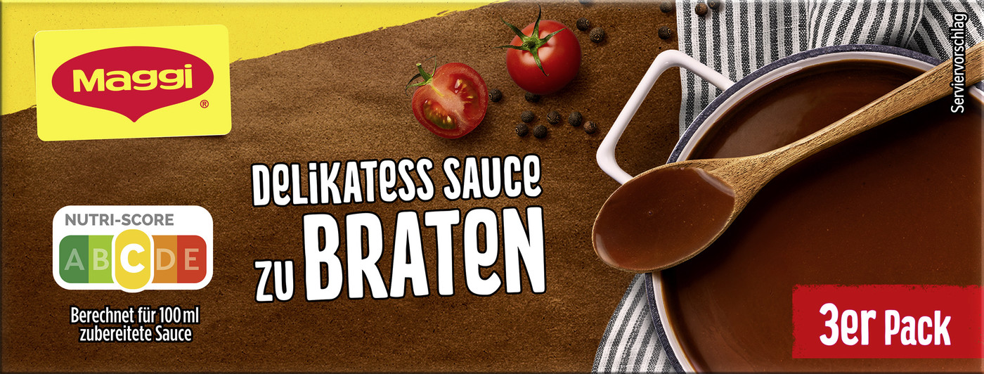 Maggi Delikatess Sauce zu Braten ergibt 3x 250ML