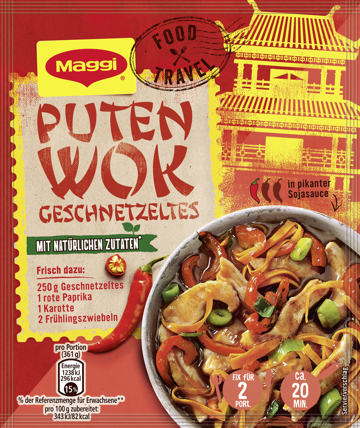 Maggi Food Travel Puten-Wok Geschnetzeltes 37G