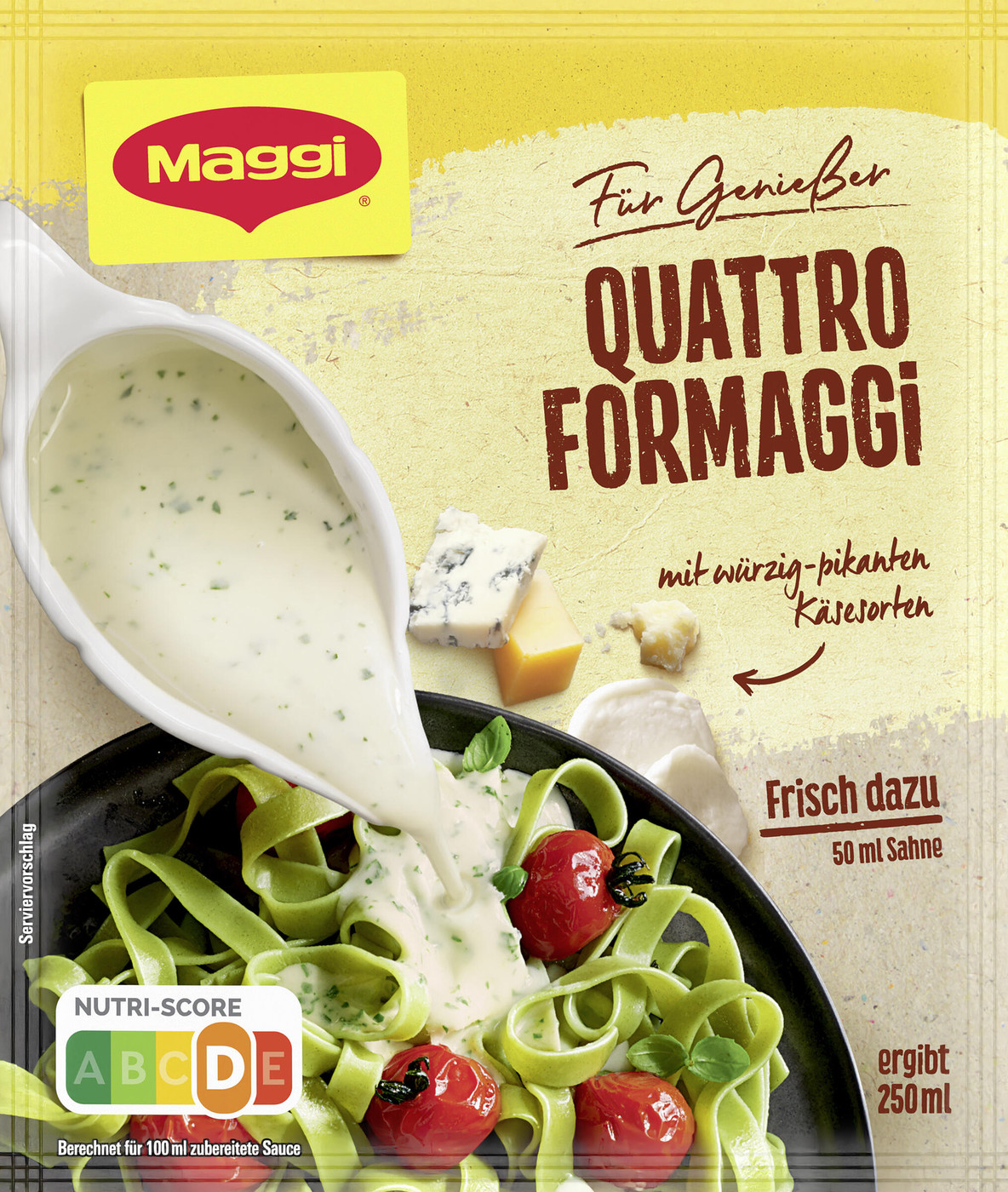 Maggi Für Genießer Quattro Formaggi Sauce ergibt 250ML