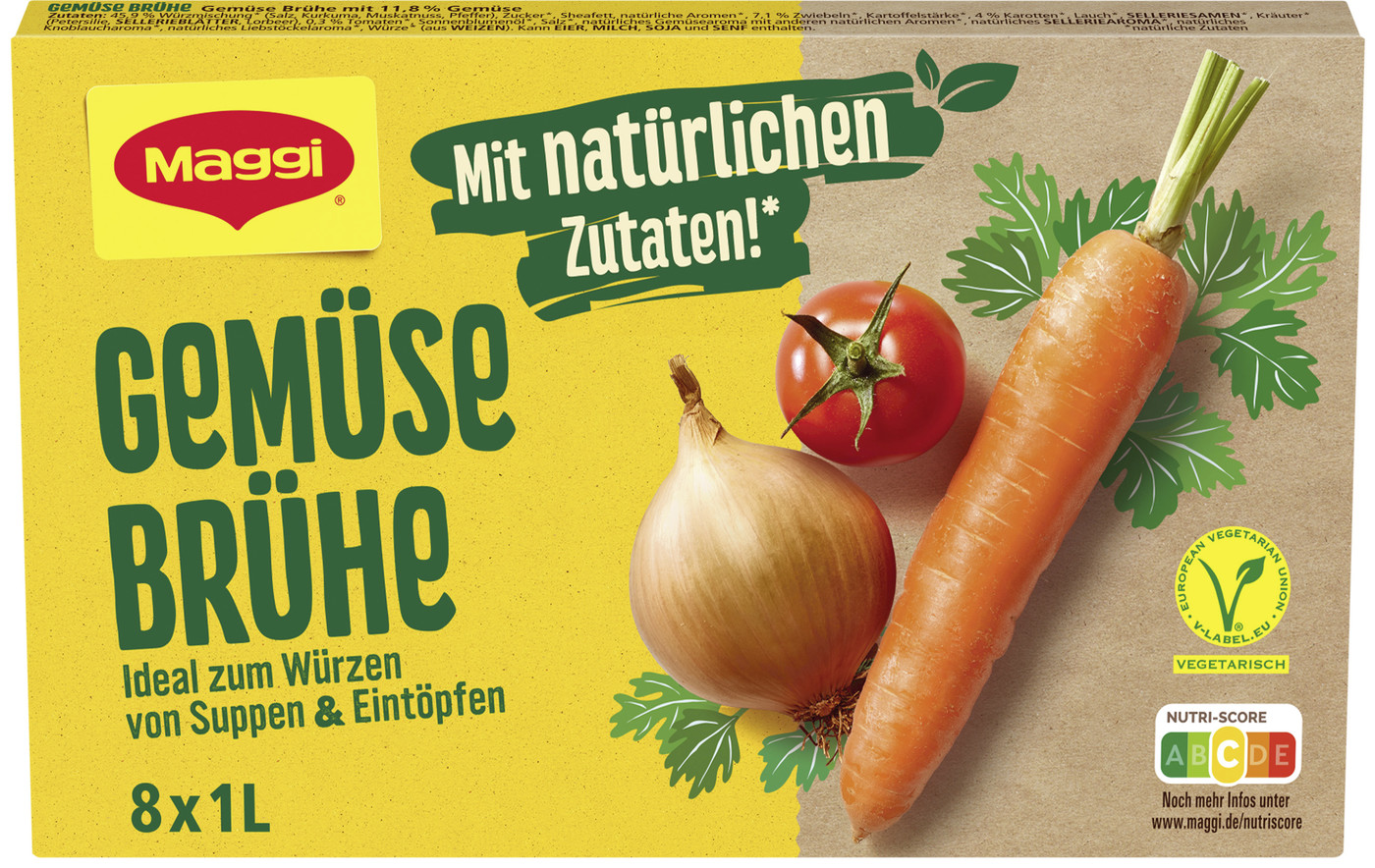 Maggi Gemüse Brühe für 8L 168G Maggi Gemüse Brühe für 8L 168G