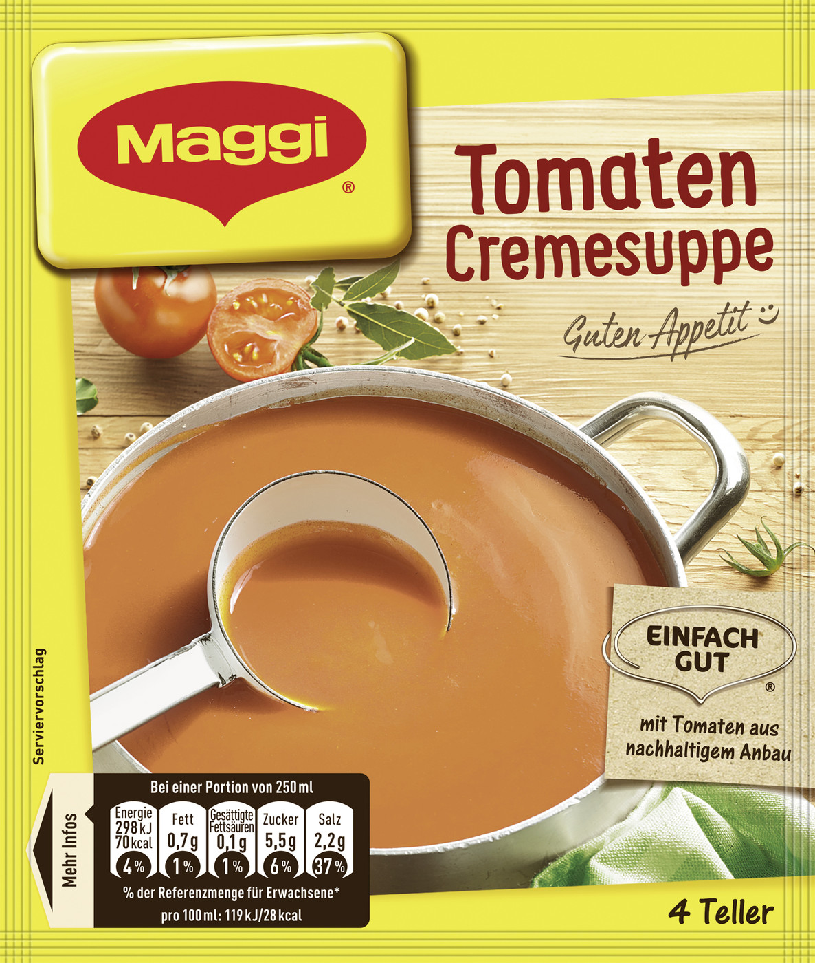 Maggi Guten Appetit! Tomaten Cremesuppe ergibt 1L