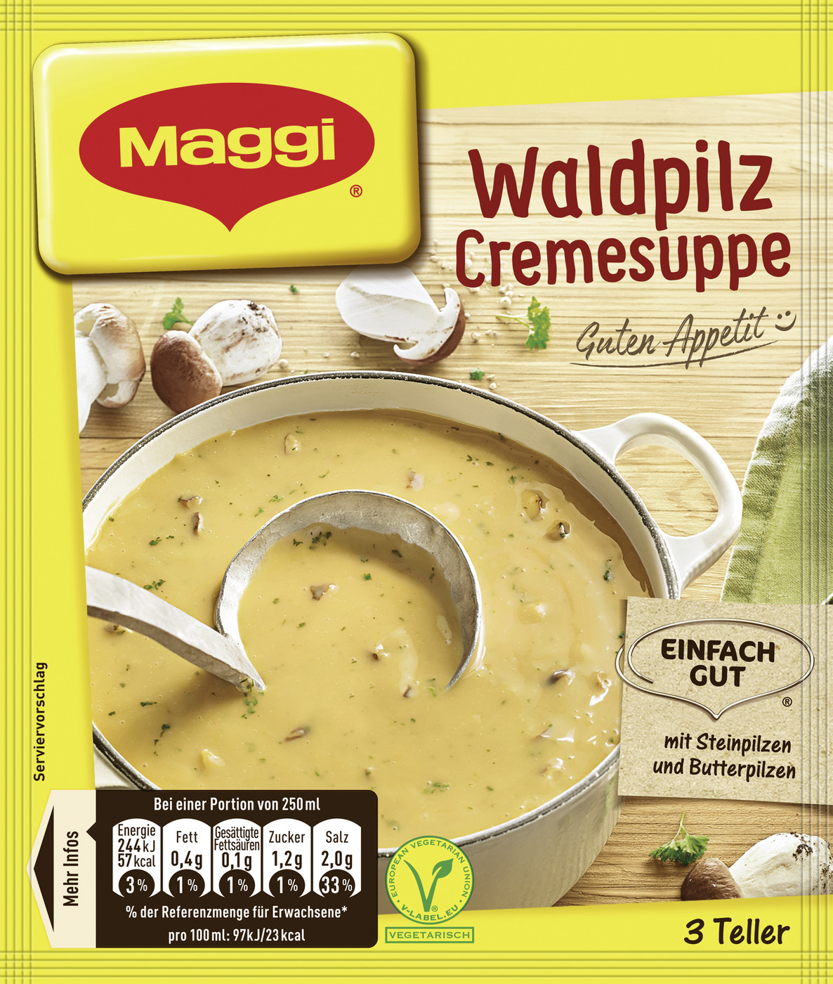 Maggi Guten Appetit! Waldpilz Cremesuppe ergibt 750ML