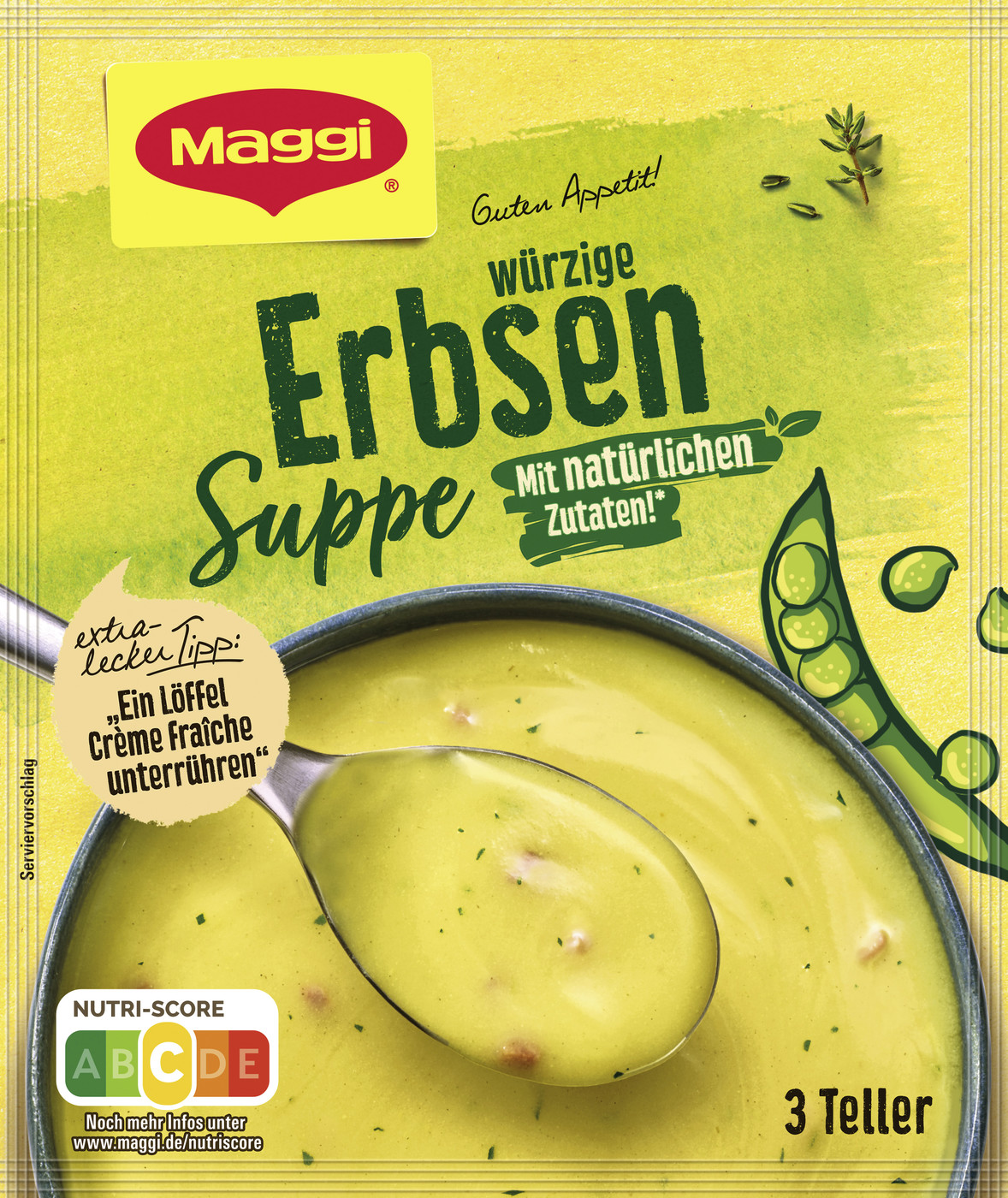 Maggi Guten Appetit Würzige Suppe Erbsen ergibt 750ML Maggi Guten Appetit Würzige Suppe Erbsen ergibt 750ML