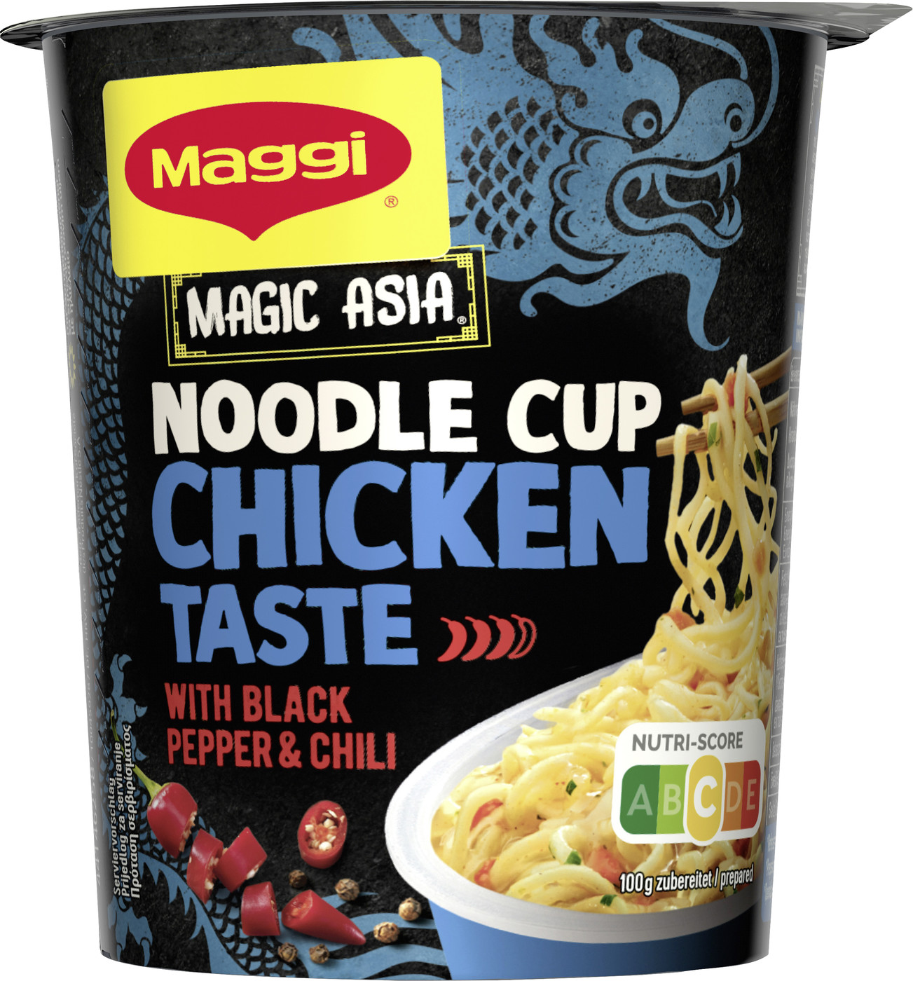 Maggi Magic Asia Noodle Cup Chicken Black Pepper & Chili 63G Maggi Magic Asia Noodle Cup Chicken Black Pepper & Chili 63G