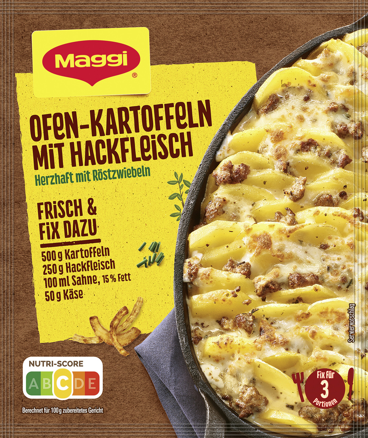 Maggi Ofen-Kartoffeln mit Hackfleisch 34G Maggi Ofen-Kartoffeln mit Hackfleisch 34G