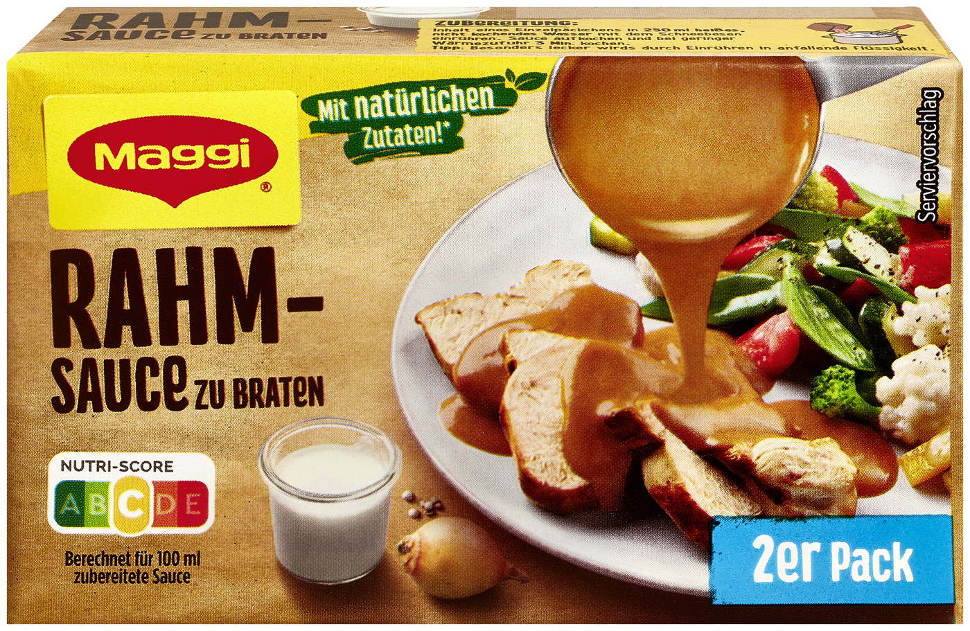 Maggi Rahm-Sauce zu Braten ergibt 2x 250ML Maggi Rahm-Sauce zu Braten ergibt 2x 250ML