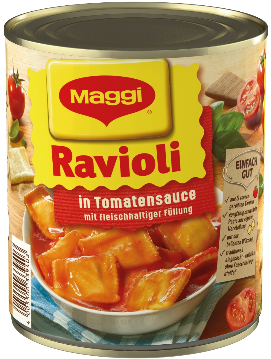 Maggi Ravioli in Tomatensauce 800G Maggi Ravioli in Tomatensauce 800G