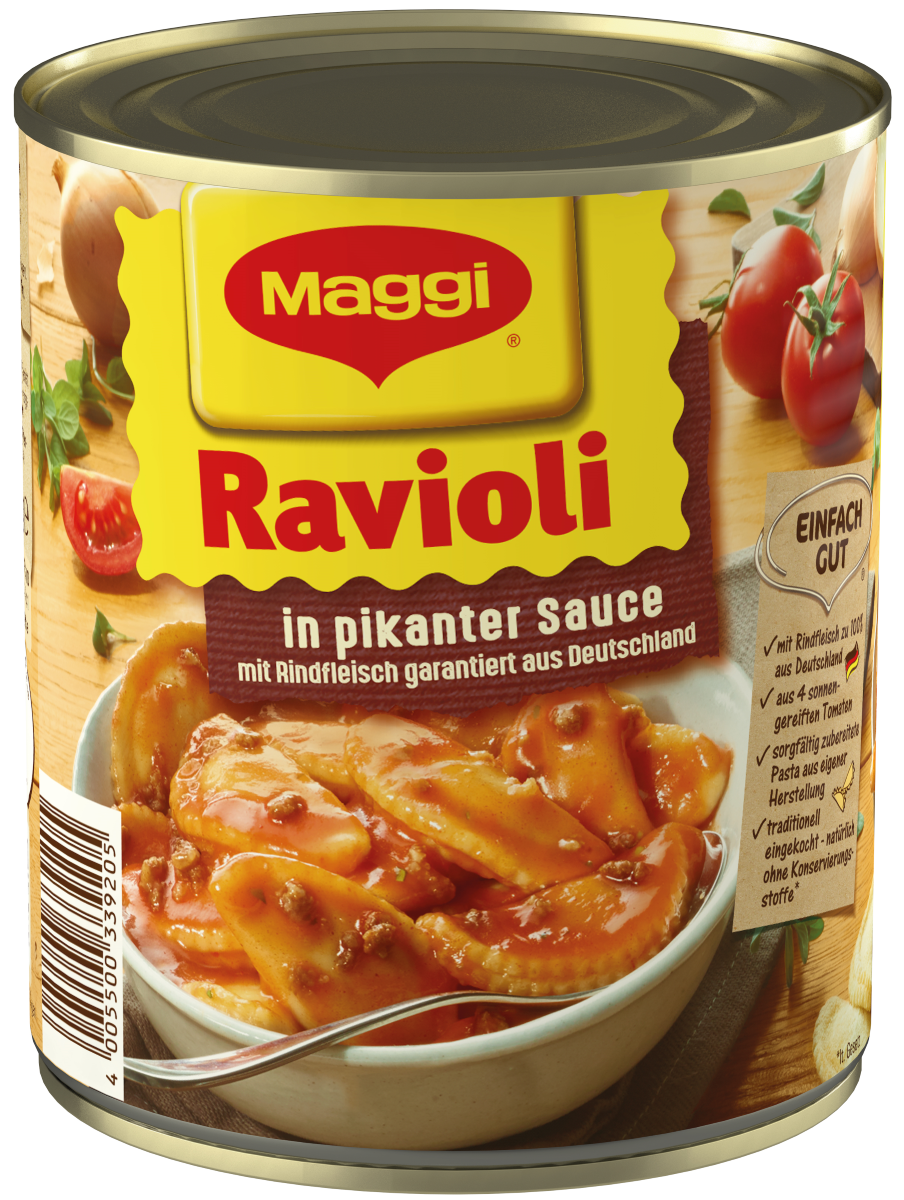 Maggi Ravioli in pikanter Sauce 800G Maggi Ravioli in pikanter Sauce 800G