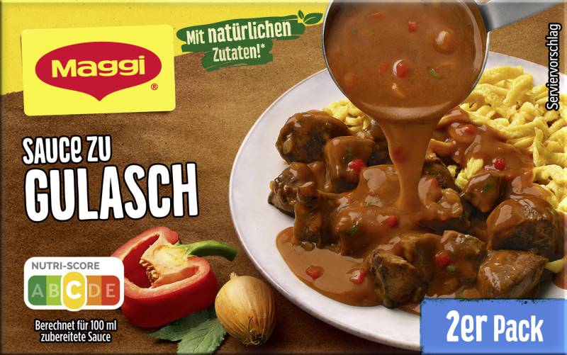 Maggi Sauce zu Gulasch ergibt 2x 250ML