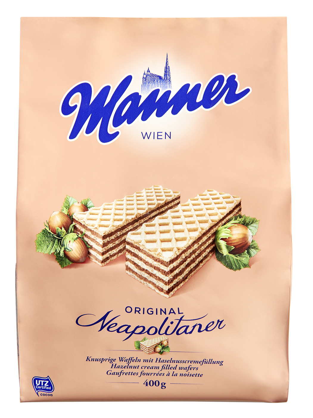 Manner Schnitten mit Haselnusscreme 400G Manner Schnitten mit Haselnusscreme 400G