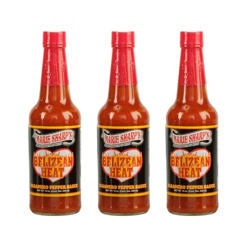 Marie Sharp's Belizean Heat Habanero Pepper Hot Sauce, Bottle, 5 fl oz (Pack of 3)