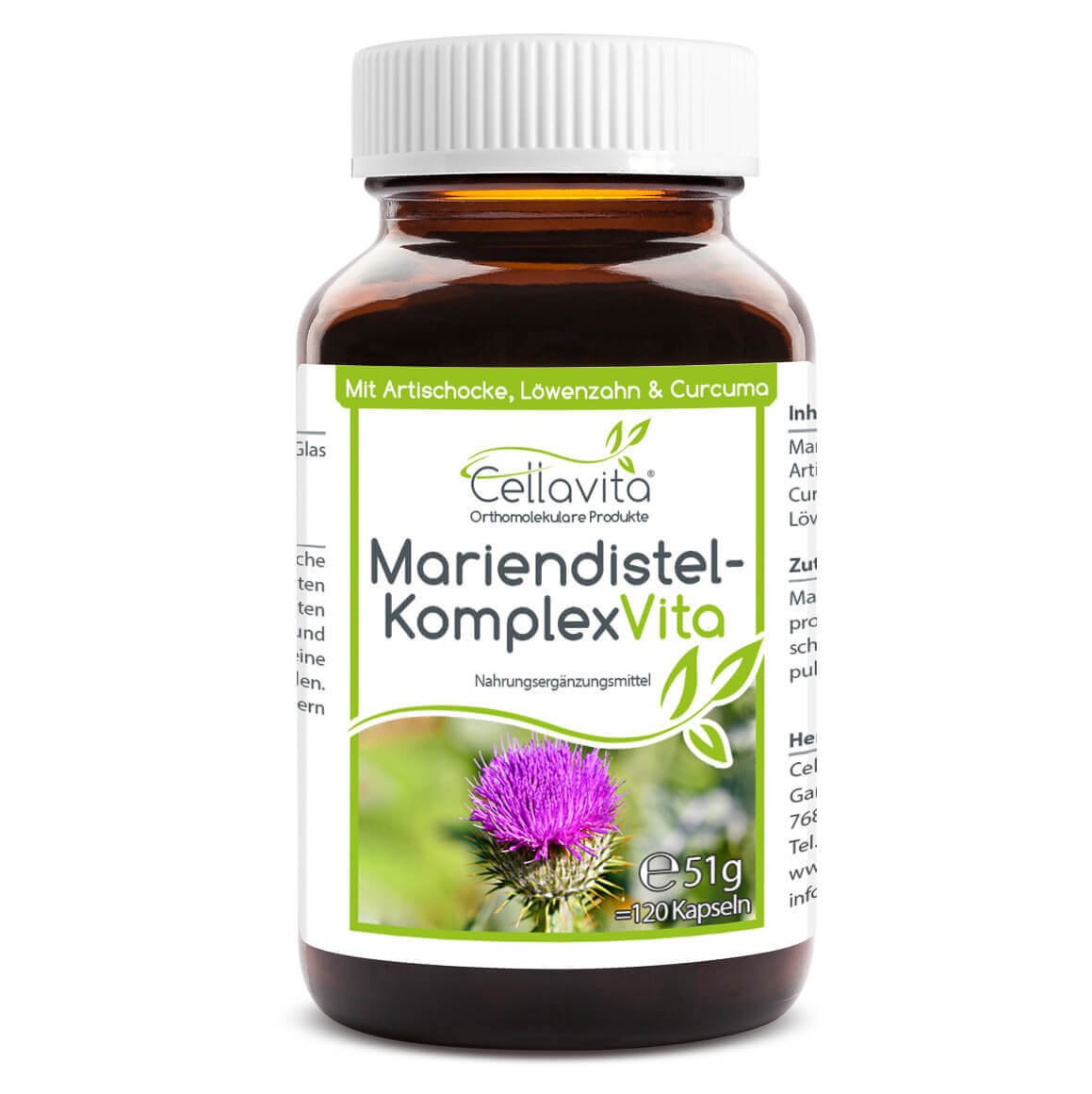 Mariendistel Komplex Vita 120 Kapseln im Glas