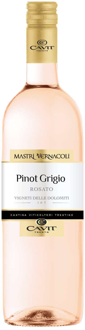 Mastri Vernacoli Pinot Grigio Rosato delle Dolomiti IGT 0,75L - Etikett verschmutzt/beschädigt Mastri Vernacoli Pinot Grigio Rosato delle Dolomiti IGT 0,75L - Etikett verschmutzt/beschädigt