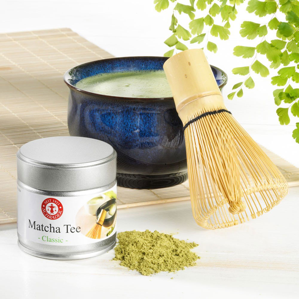 Matcha-Schale aus Keramik blau von Wollenhaupt